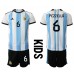 Argentina German Pezzella #6 Barnkläder Hemma matchtröja till baby VM 2022 Kortärmad (+ Korta byxor) Billigt